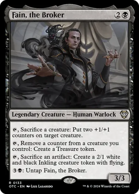 Fain, the Broker, Outlaws of Thunder Junction Commander — Magic: The Gathering card