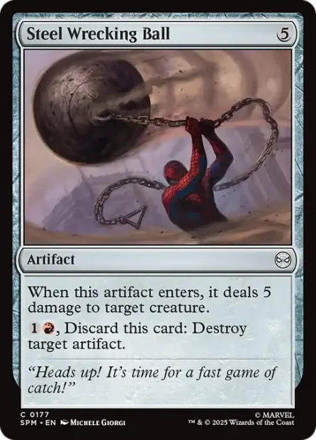 Steel Wrecking Ball, Marvel's Spider-Man — Magic: The Gathering card