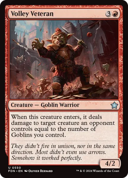 Volley Veteran, Foundations — Magic: The Gathering card