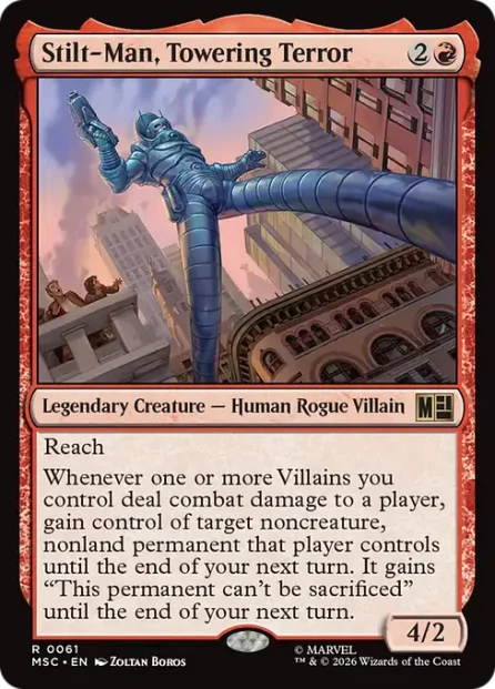 Stilt-Man, Towering Terror, Marvel Super Heroes Commander — Magic: The Gathering card