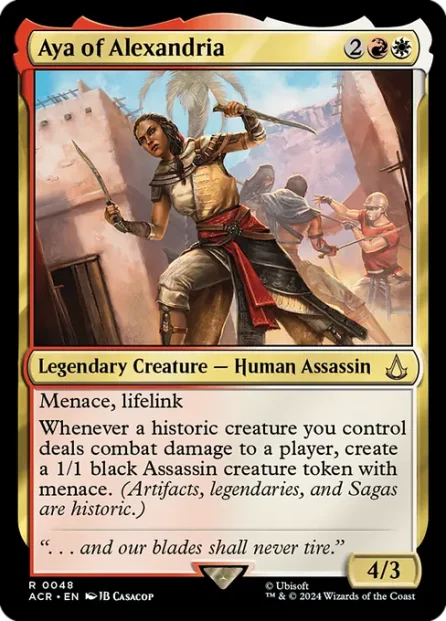 Aya of Alexandria, Assassin's Creed — Magic: The Gathering card