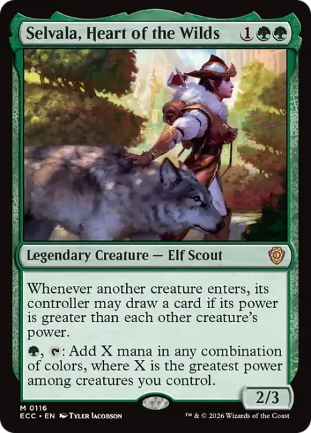 Selvala, Heart of the Wilds, Lorwyn Eclipsed Commander — Magic: The Gathering card