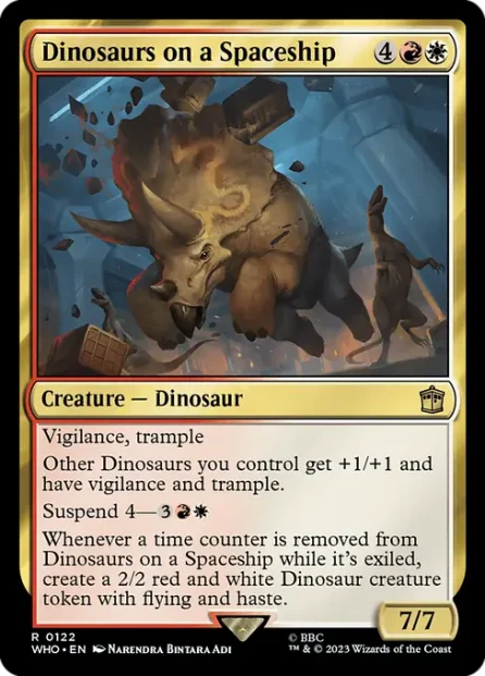 Dinosaurs on a Spaceship, Doctor Who — Magic: The Gathering card