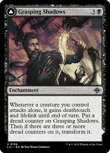 Grasping Shadows // Shadows' Lair, The Lost Caverns of Ixalan — Magic: The Gathering card