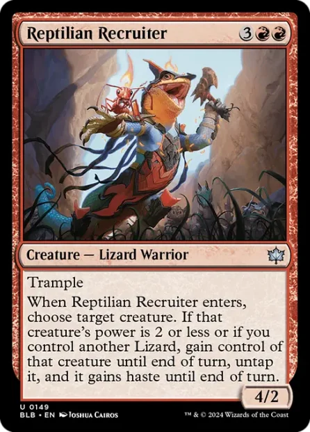 Reptilian Recruiter, Bloomburrow — Magic: The Gathering card