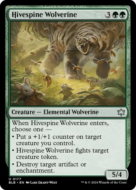 Hivespine Wolverine, Bloomburrow — Magic: The Gathering card