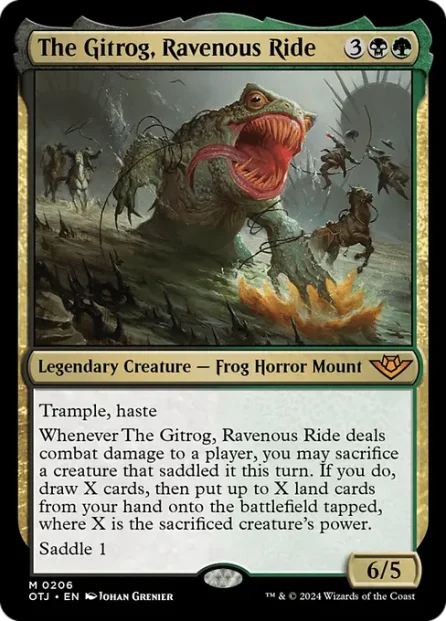The Gitrog, Ravenous Ride, Outlaws of Thunder Junction — Magic: The Gathering card