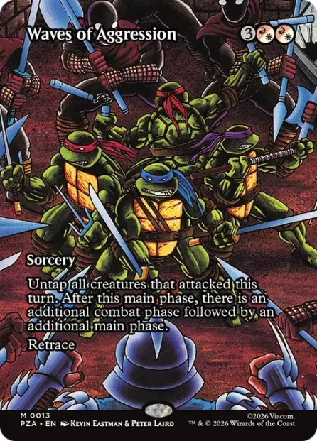 Waves of Aggression, Teenage Mutant Ninja Turtles Source Material — Magic: The Gathering card