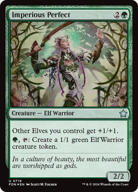 Imperious Perfect, Foundations, foil — Magic: The Gathering card