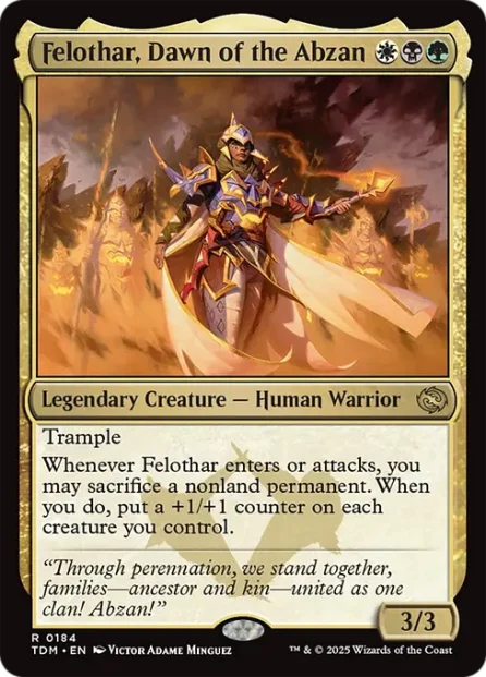 Felothar, Dawn of the Abzan, Tarkir: Dragonstorm — Magic: The Gathering card