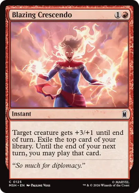 Blazing Crescendo, Marvel Super Heroes — Magic: The Gathering card