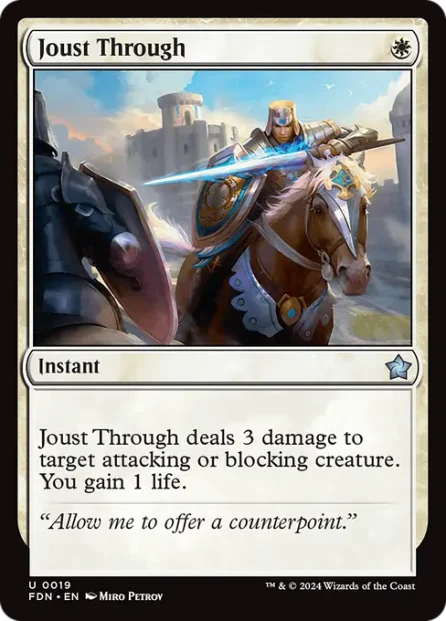 Joust Through, Foundations — Magic: The Gathering card