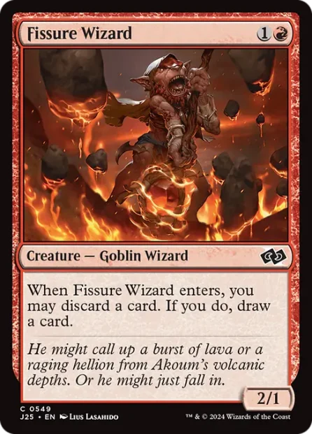 Fissure Wizard, Foundations Jumpstart — Magic: The Gathering card