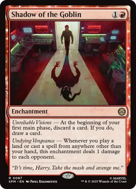Shadow of the Goblin, Marvel's Spider-Man — Magic: The Gathering card