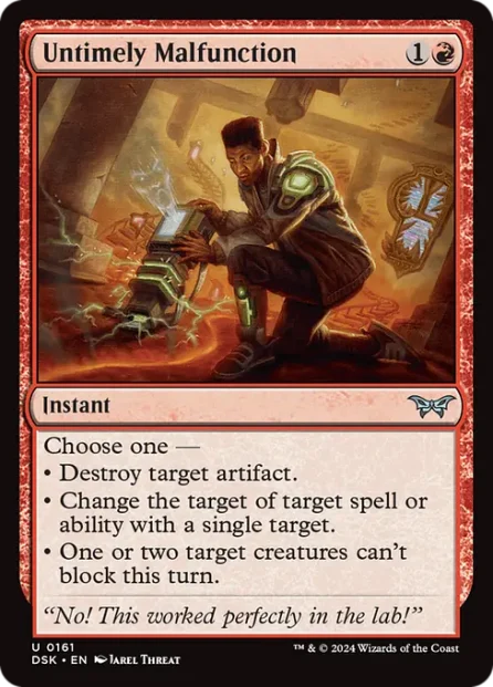 Untimely Malfunction, Duskmourn: House of Horror — Magic: The Gathering card