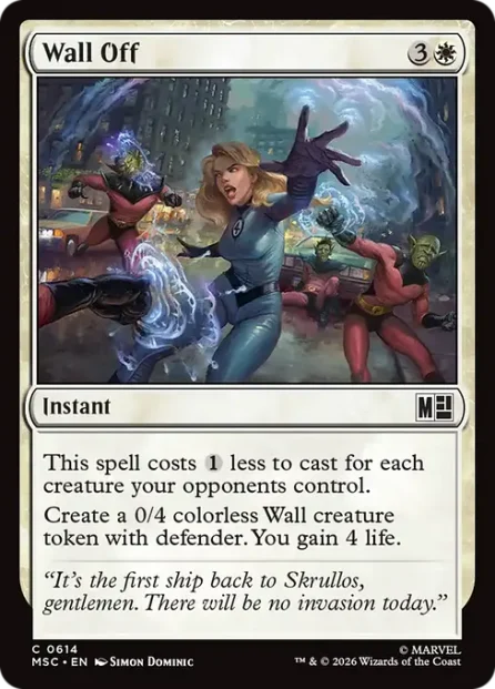 Wall Off, Marvel Super Heroes Commander — Magic: The Gathering card