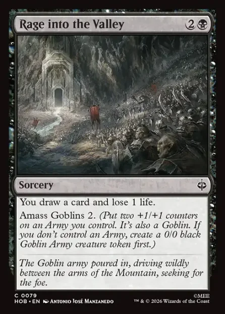 Rage into the Valley, The Hobbit — Magic: The Gathering card