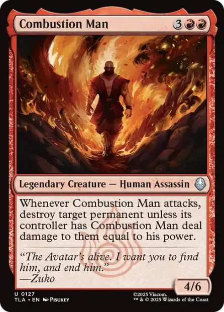 Combustion Man, Avatar: The Last Airbender — Magic: The Gathering card