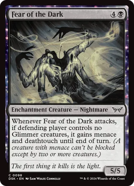 Fear of the Dark, Duskmourn: House of Horror — Magic: The Gathering card
