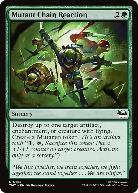 Mutant Chain Reaction, Teenage Mutant Ninja Turtles — Magic: The Gathering card