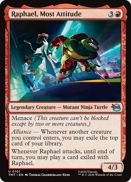 Raphael, Most Attitude, Teenage Mutant Ninja Turtles — Magic: The Gathering card