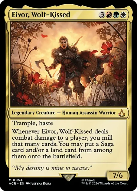 Eivor, Wolf-Kissed, Assassin's Creed — Magic: The Gathering card