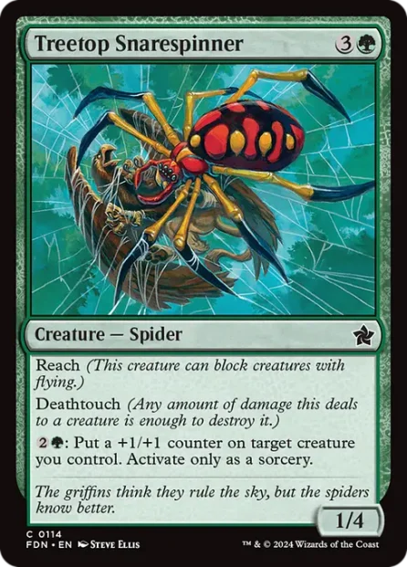 Treetop Snarespinner, Foundations — Magic: The Gathering card