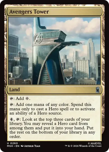 Avengers Tower, Marvel Super Heroes — Magic: The Gathering card