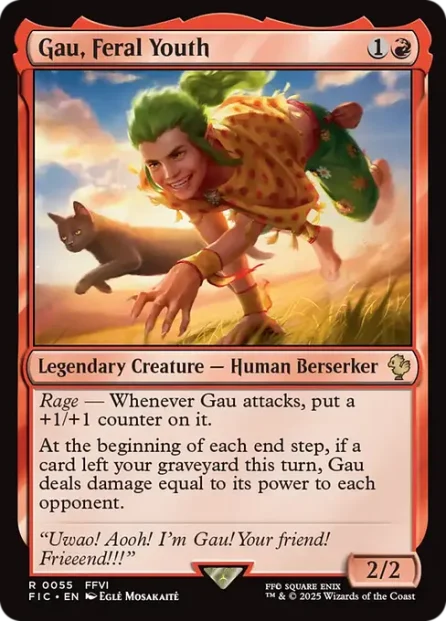 Gau, Feral Youth, Final Fantasy Commander — Magic: The Gathering card