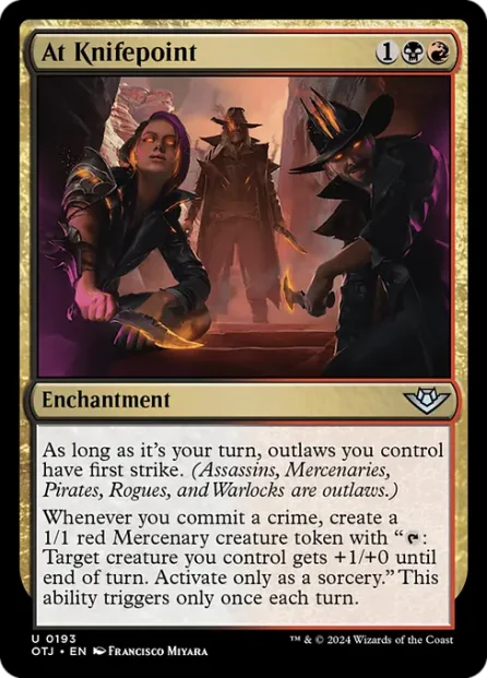 At Knifepoint, Outlaws of Thunder Junction — Magic: The Gathering card
