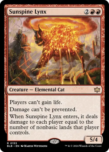 Sunspine Lynx, Bloomburrow — Magic: The Gathering card