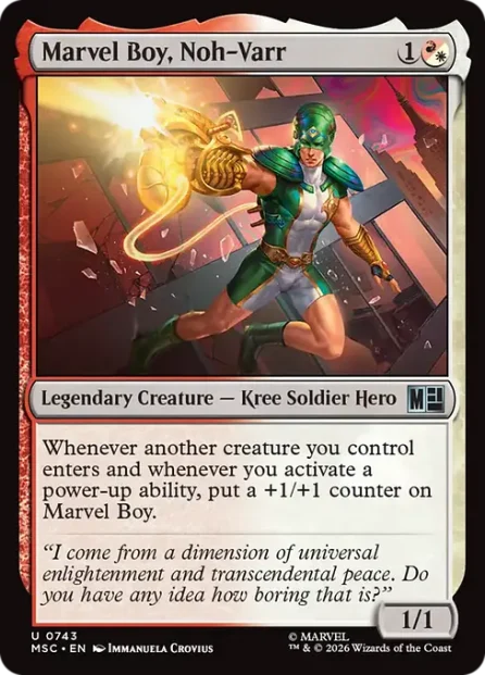 Marvel Boy, Noh-Varr, Marvel Super Heroes Commander — Magic: The Gathering card