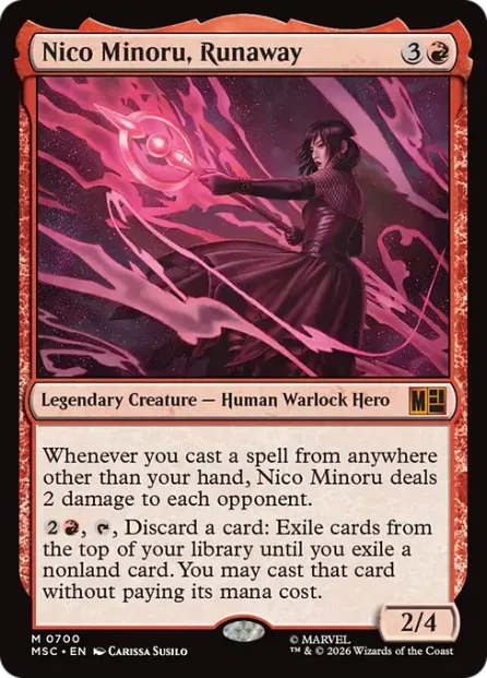 Nico Minoru, Runaway, Marvel Super Heroes Commander — Magic: The Gathering card