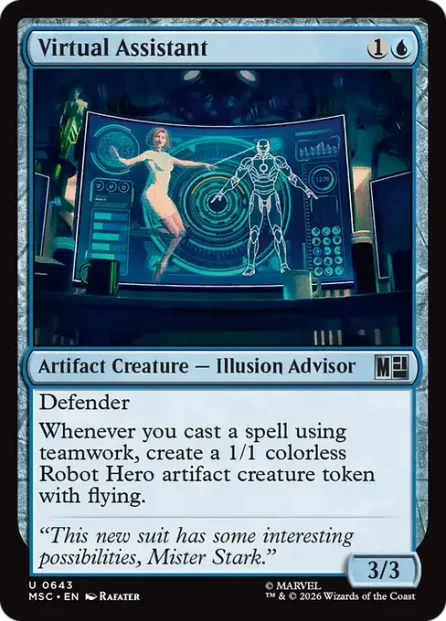 Virtual Assistant, Marvel Super Heroes Commander — Magic: The Gathering card