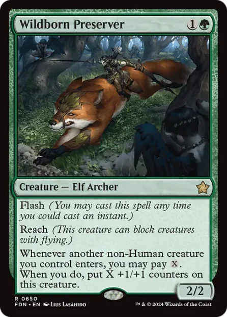 Wildborn Preserver, Foundations — Magic: The Gathering card