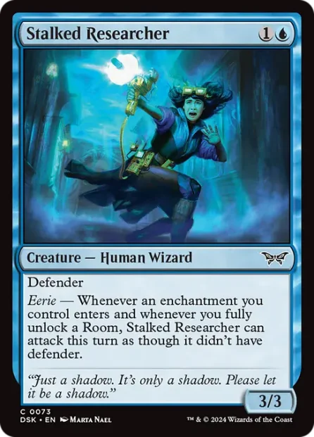 Stalked Researcher, Duskmourn: House of Horror — Magic: The Gathering card