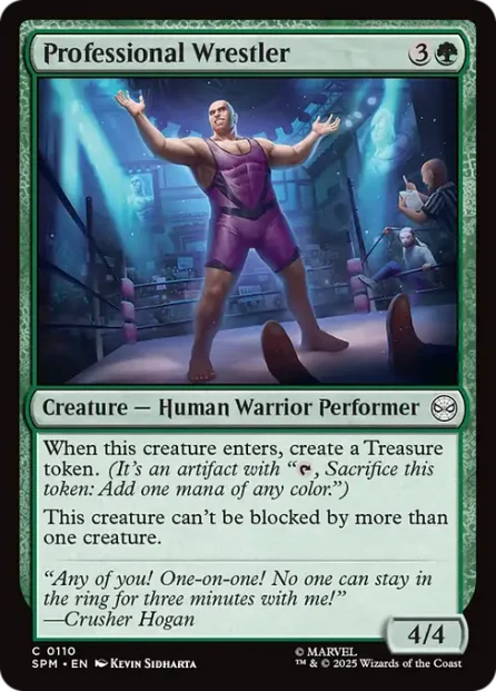 Professional Wrestler, Marvel's Spider-Man — Magic: The Gathering card