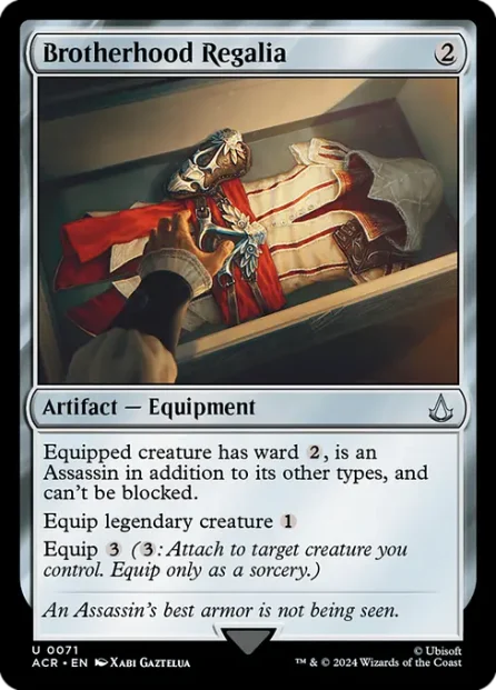 Brotherhood Regalia, Assassin's Creed — Magic: The Gathering card
