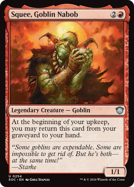 Squee, Goblin Nabob, Secrets of Strixhaven Commander — Magic: The Gathering card