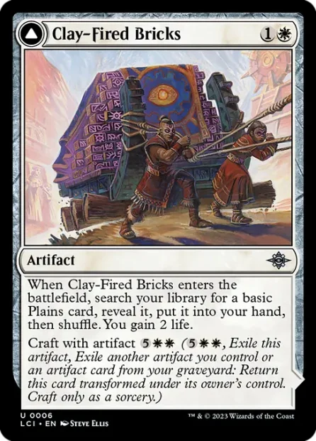 Clay-Fired Bricks // Cosmium Kiln, The Lost Caverns of Ixalan — Magic: The Gathering card