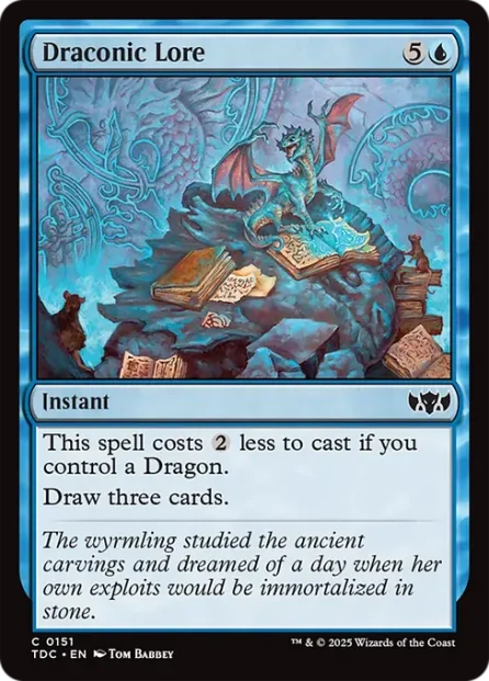 Draconic Lore, Tarkir: Dragonstorm Commander — Magic: The Gathering card