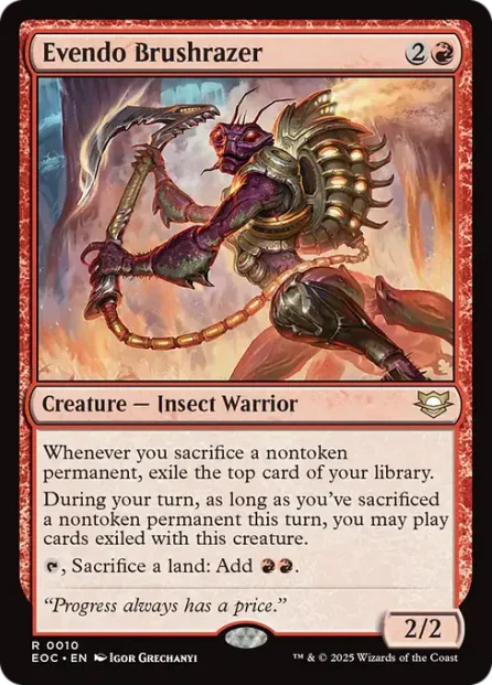Evendo Brushrazer, Edge of Eternities Commander — Magic: The Gathering card