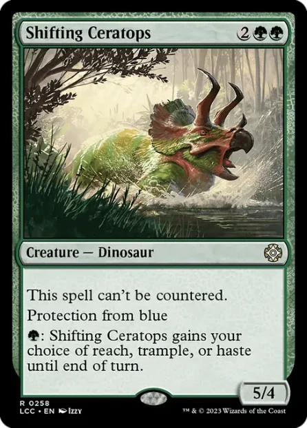 Shifting Ceratops, The Lost Caverns of Ixalan Commander — Magic: The Gathering card