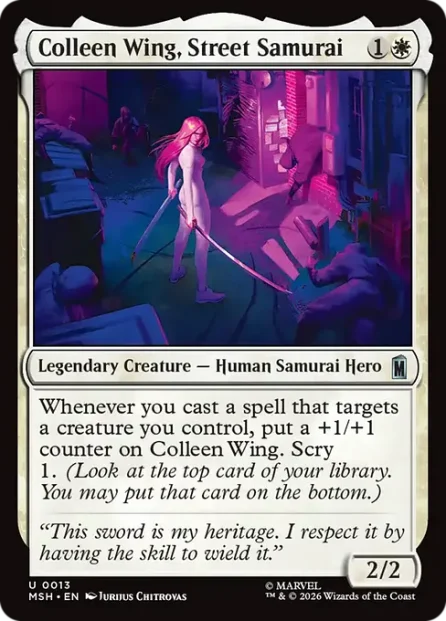 Colleen Wing, Street Samurai, Marvel Super Heroes — Magic: The Gathering card