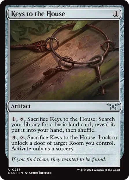 Keys to the House, Duskmourn: House of Horror — Magic: The Gathering card