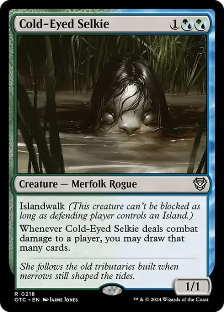 Cold-Eyed Selkie, Outlaws of Thunder Junction Commander — Magic: The Gathering card
