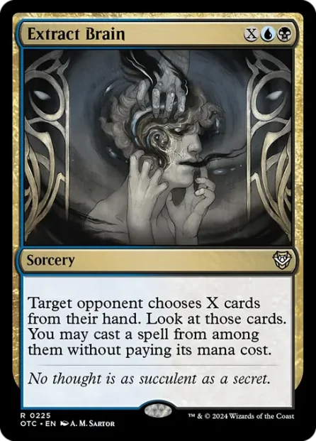 Extract Brain, Outlaws of Thunder Junction Commander — Magic: The Gathering card