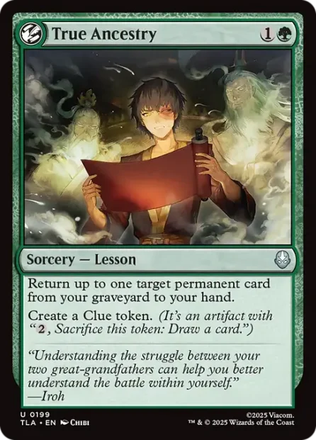 True Ancestry, Avatar: The Last Airbender — Magic: The Gathering card