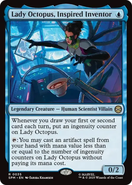 Lady Octopus, Inspired Inventor, Marvel's Spider-Man — Magic: The Gathering card
