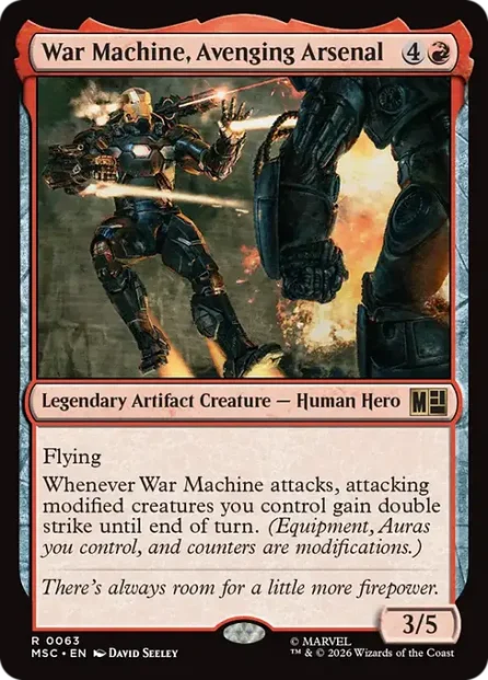 War Machine, Avenging Arsenal, Marvel Super Heroes Commander — Magic: The Gathering card